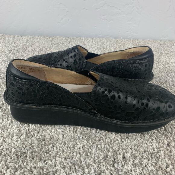 Alegria Debra Delicut Shoes Womens Size 8 8.5 Black Leather Clog Slip On - Picture 6 of 11